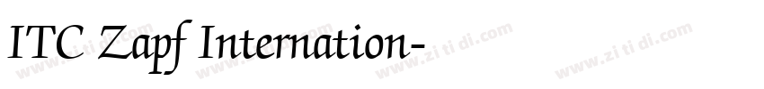 ITC Zapf Internation字体转换